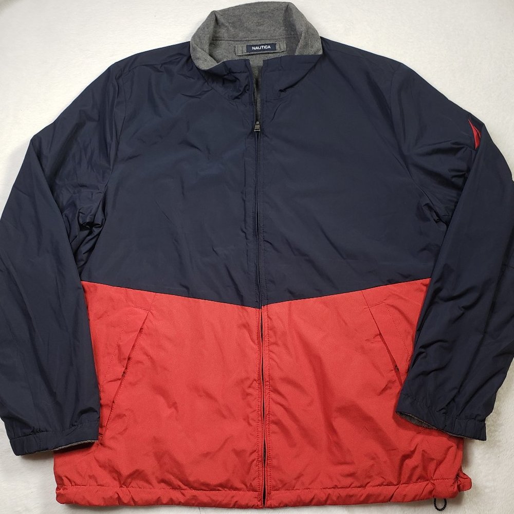 Nautica Vintage Colorblock Full Zip Bomber Coat XL - Picture 1 of 8